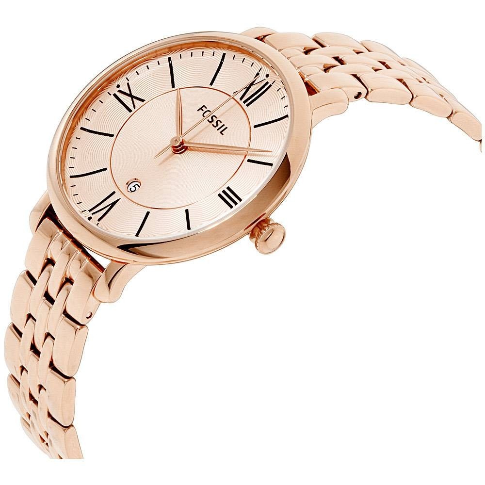  Shop Authentic Fossil Jacqueline Rose Gold Dial Rose Gold Steel Strap Watch for Women - ES3435 - Luxxuri