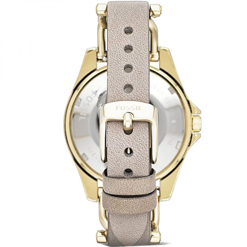  Shop Authentic Fossil Riley White Dial Beige Leather Strap Watch for Women - ES3465 - Luxxuri
