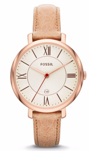  Shop Authentic Fossil Jacqueline White Dial Brown Leather Strap Watch for Women - ES3487 - Luxxuri