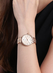  Shop Authentic Fossil Jacqueline Rose Gold Dial Rose Gold Steel Strap Watch for Women - ES3546 - Luxxuri