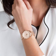  Shop Authentic Fossil Tailor Rose Gold Dial Rose Gold Stainless Steel Strap Watch for Women - ES3713 - Luxxuri