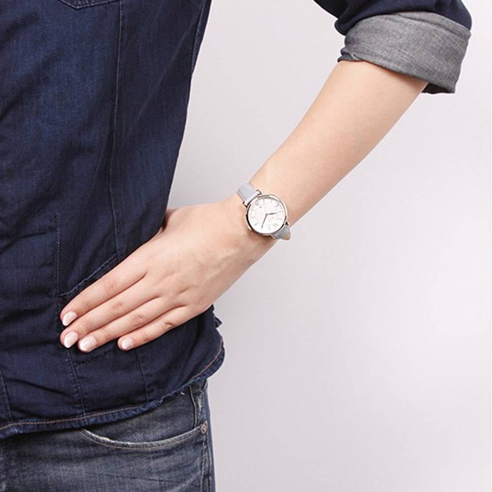  Shop Authentic Fossil Jacqueline White Dial Light Blue Leather Strap Watch for Women - ES3821 - Luxxuri