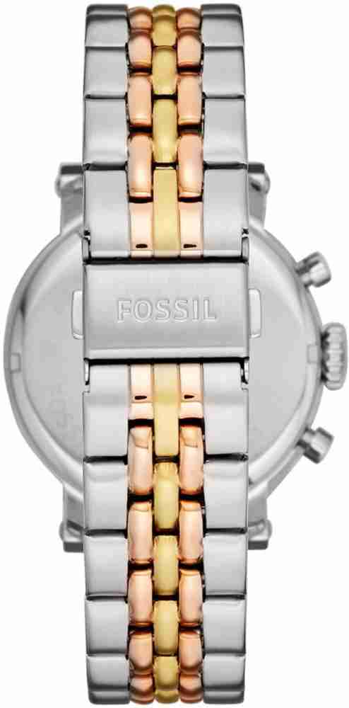  Shop Authentic Fossil Boyfriend Chronograph White Dial Two Tone Steel Strap Watch for Women - ES3840 - Luxxuri
