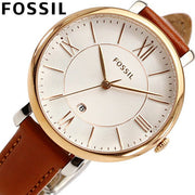  Shop Authentic Fossil Jacqueline White Dial Brown Leather Strap Watch for Women - ES3842 - Luxxuri