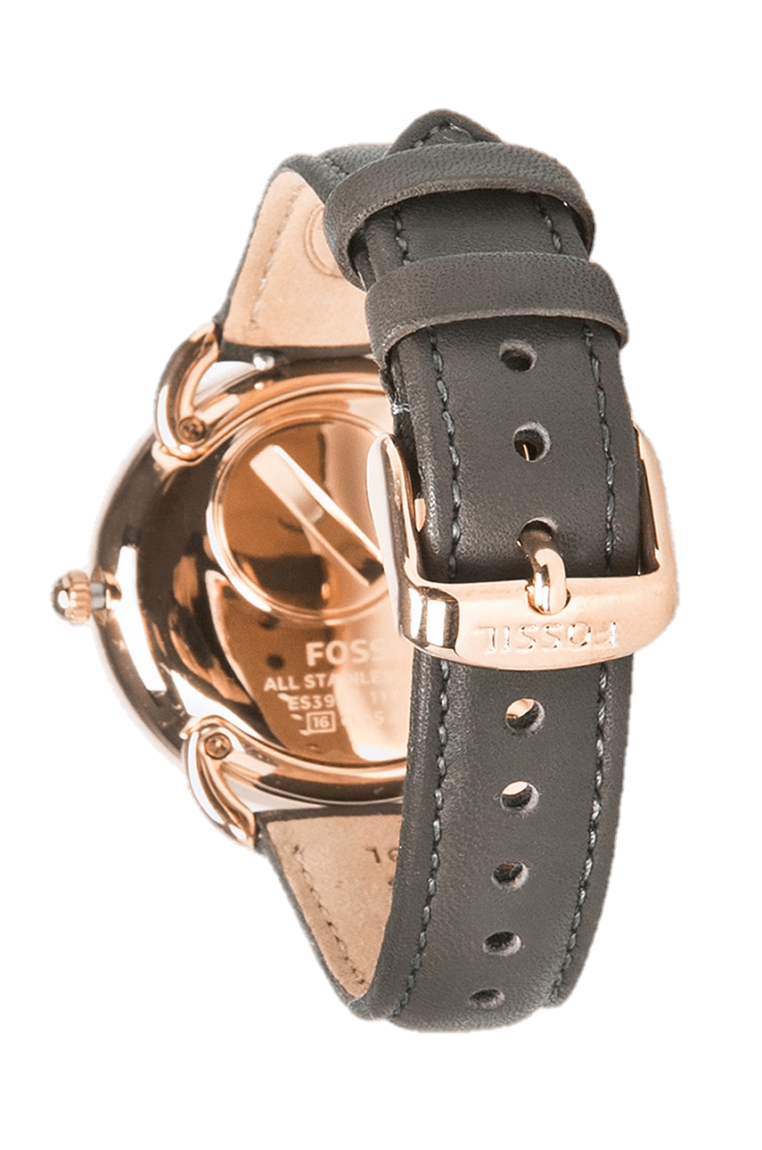  Shop Authentic Fossil Tailor Grey Dial Grey Leather Strap Watch for Women - ES3913 - Luxxuri