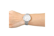  Shop Authentic Fossil Jacqueline White Dial Silver Steel Strap Watch for Women - ES3969 - Luxxuri