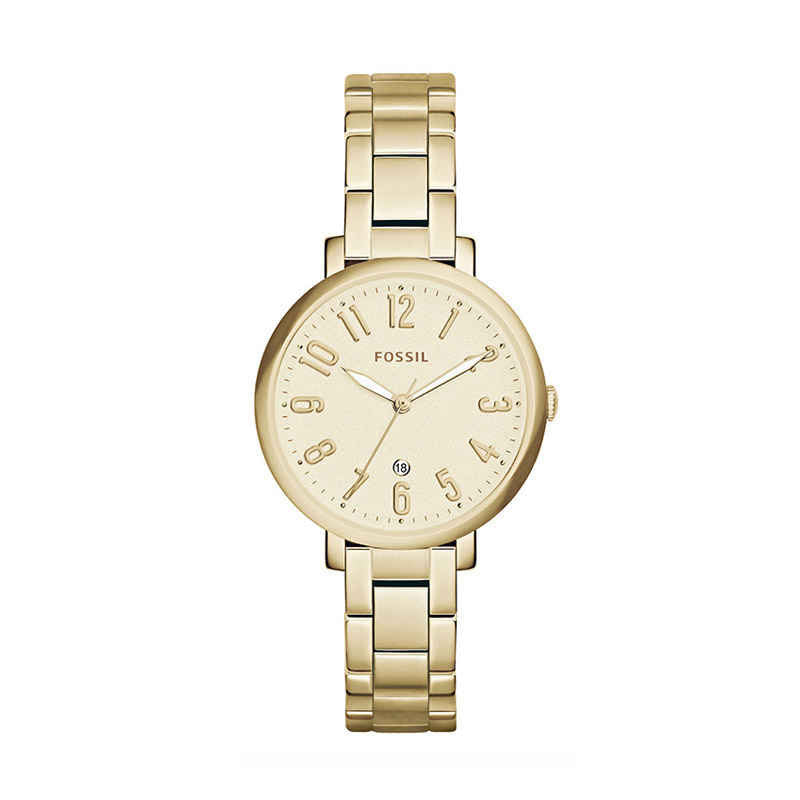  Shop Authentic Fossil Jacqueline Gold Dial Gold Steel Strap Watch for Women - ES3971 - Luxxuri