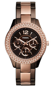  Shop Authentic Fossil Stella Multifunction Brown Dial Two Tone Steel Strap Watch for Women - ES4079 - Luxxuri
