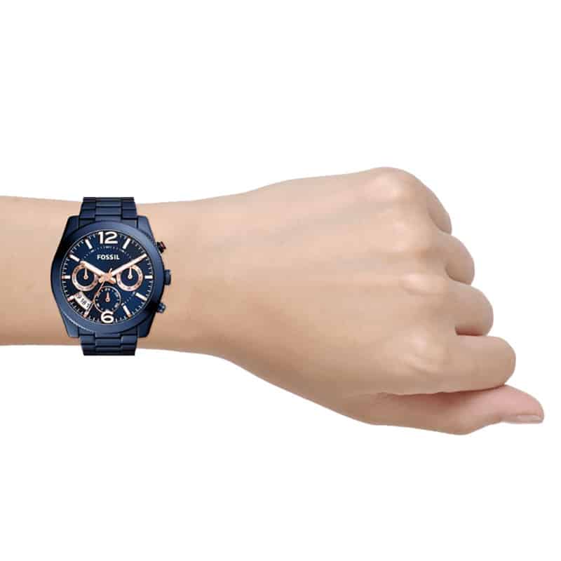  Shop Authentic Fossil Perfect Boyfriend Multifunction Blue Dial Blue Steel Strap Watch for Women - ES4093 - Luxxuri