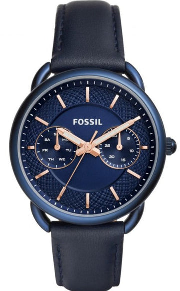  Shop Authentic Fossil Tailor Blue Dial Blue Leather Strap Watch for Women - ES4092 - Luxxuri