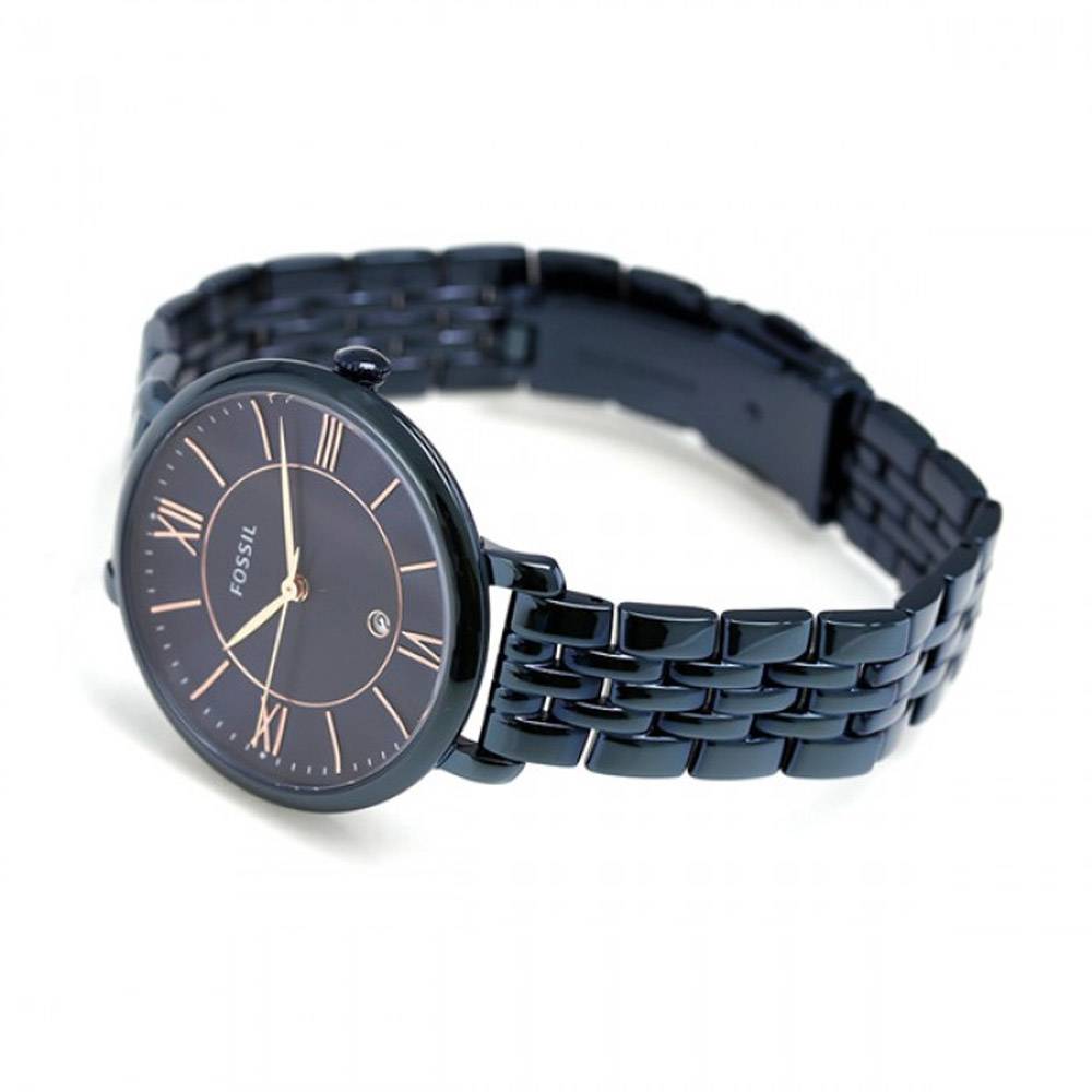  Shop Authentic Fossil Jacqueline Blue Dial Blue Steel Strap Watch for Women - ES4094 - Luxxuri