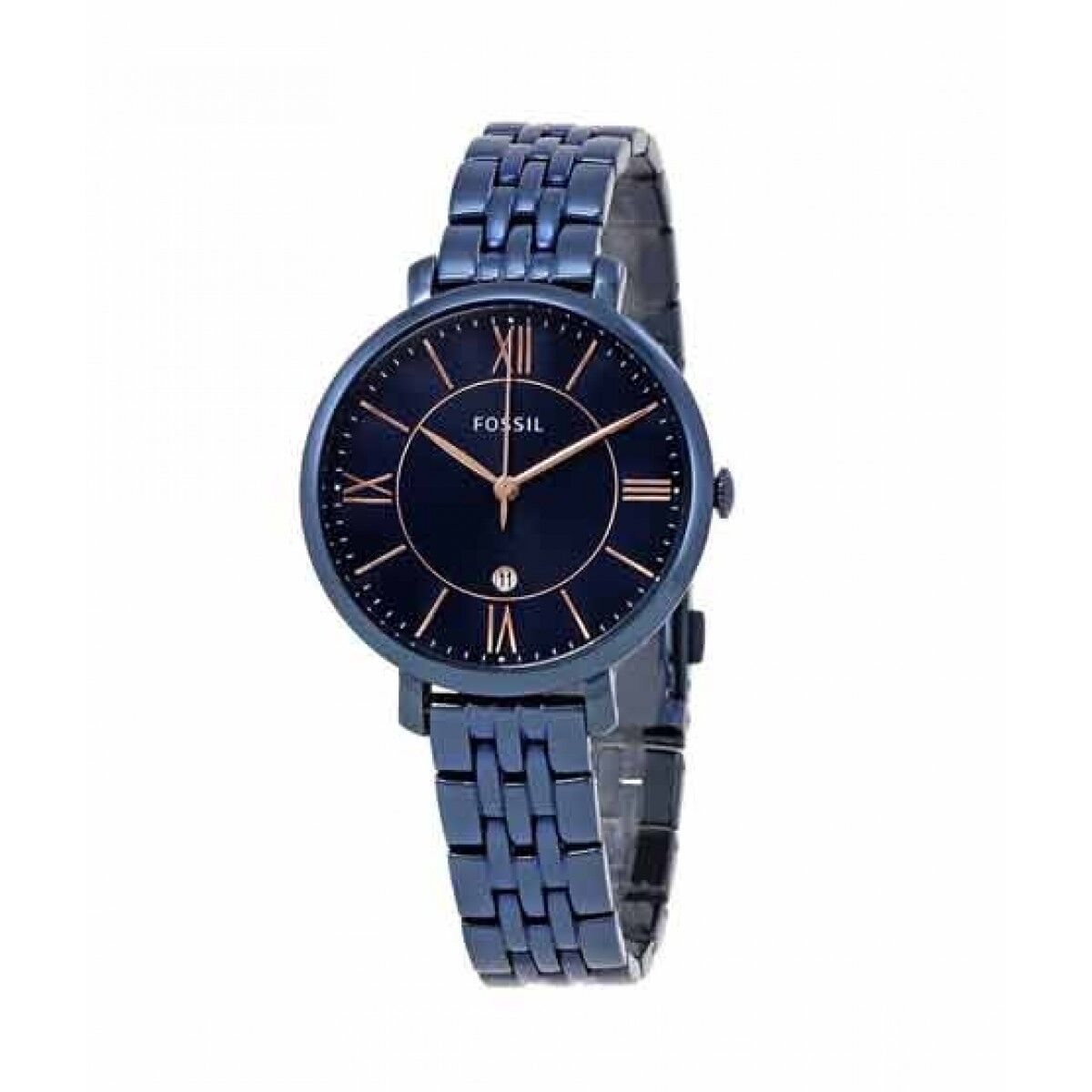  Shop Authentic Fossil Jacqueline Blue Dial Blue Steel Strap Watch for Women - ES4094 - Luxxuri
