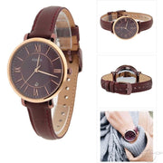  Shop Authentic Fossil Jacqueline Burgundy Dial Burgundy Leather Strap Watch for Women  - ES4099 - Luxxuri