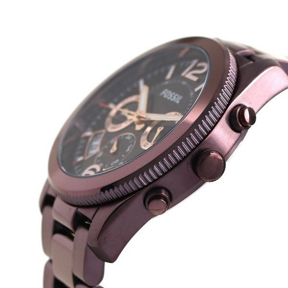 Shop Authentic Fossil Perfect Boyfriend Multifunction Maroon Dial Maroon Steel Strap Watch for Women - ES4110 - Luxxuri
