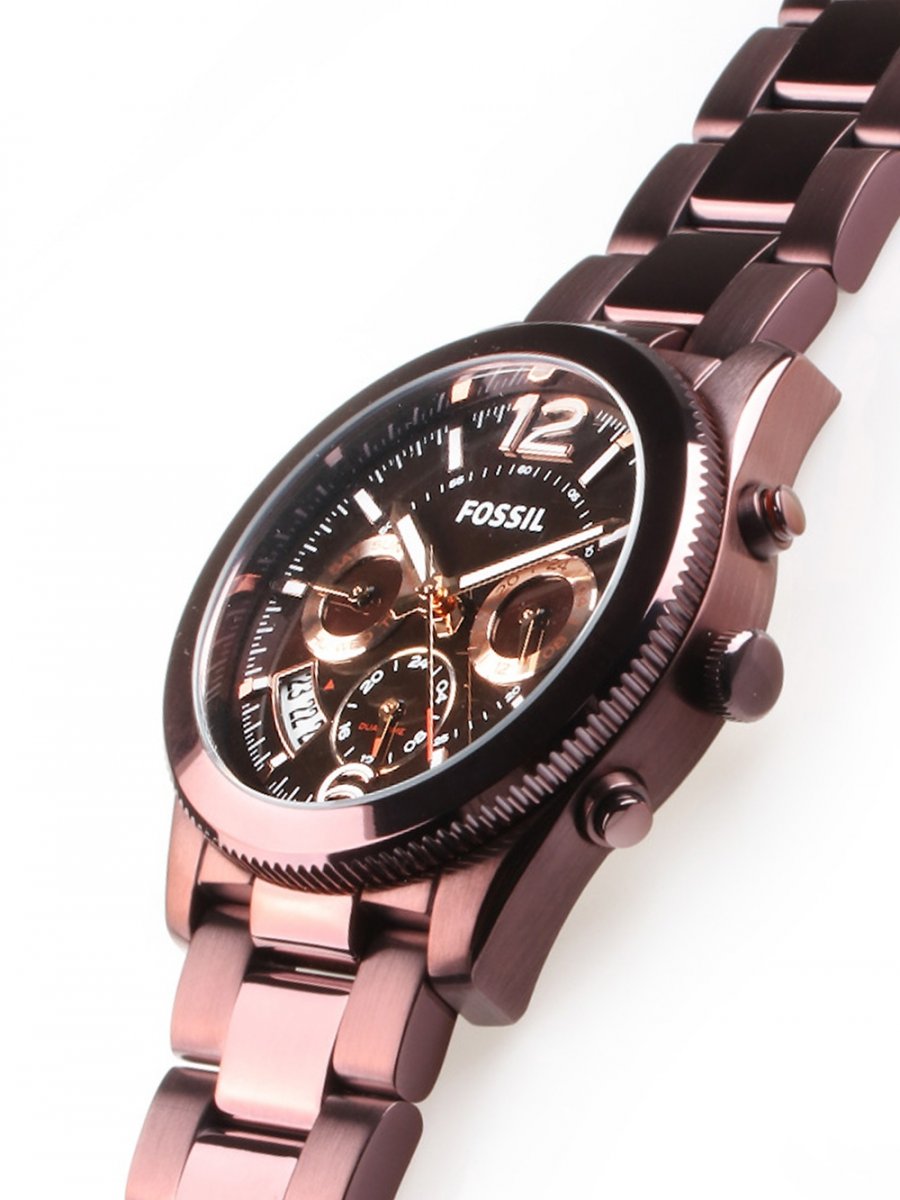  Shop Authentic Fossil Perfect Boyfriend Multifunction Maroon Dial Maroon Steel Strap Watch for Women - ES4110 - Luxxuri