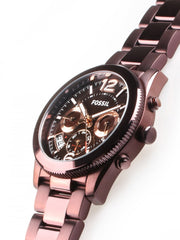  Shop Authentic Fossil Perfect Boyfriend Multifunction Maroon Dial Maroon Steel Strap Watch for Women - ES4110 - Luxxuri