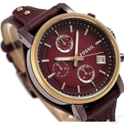  Shop Authentic Fossil Original Boyfriend Sport Chronograph Maroon Dial Maroon Leather Strap Watch for Women - ES4114 - Luxxuri