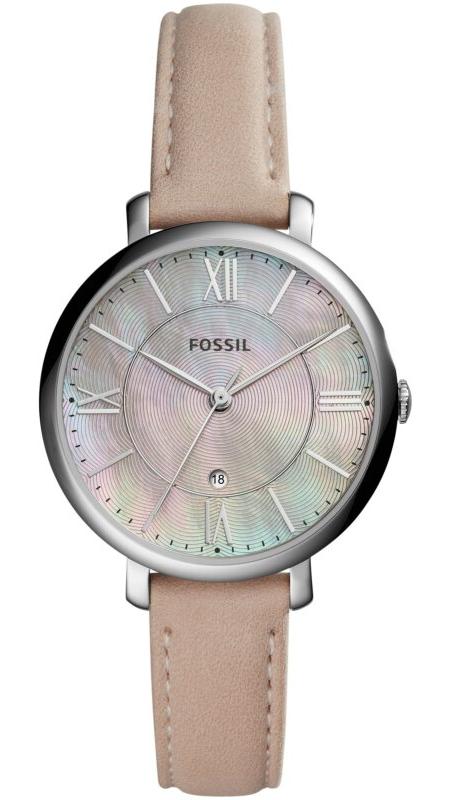  Shop Authentic Fossil Jacqueline Blush Mother of Pearl Dial Pink Leather Strap Watch for Women - ES4151 - Luxxuri