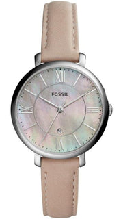  Shop Authentic Fossil Jacqueline Blush Mother of Pearl Dial Pink Leather Strap Watch for Women - ES4151 - Luxxuri
