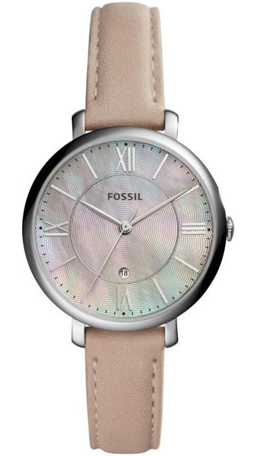  Shop Authentic Fossil Jacqueline Blush Mother of Pearl Dial Pink Leather Strap Watch for Women - ES4151 - Luxxuri