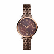 Shop Authentic Fossil Jacqueline Brown Dial Brown Steel Strap Watch for Women - ES4275 - Luxxuri