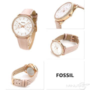  Shop Authentic Fossil Tailor Quartz White Dial Pink Leather Strap Watch for Women - ES4393 - Luxxuri
