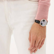 Shop Authentic Fossil Jacqueline Mother of Pearl Dial Black Leather Strap Watch for Women - ES4535 - Luxxuri