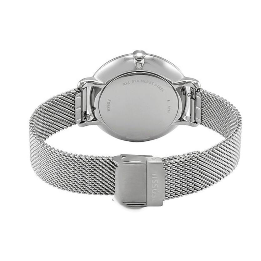  Shop Authentic Fossil Jacqueline Three Hand Pink Dial Silver Mesh Strap Watch for Women - ES5089 - Luxxuri