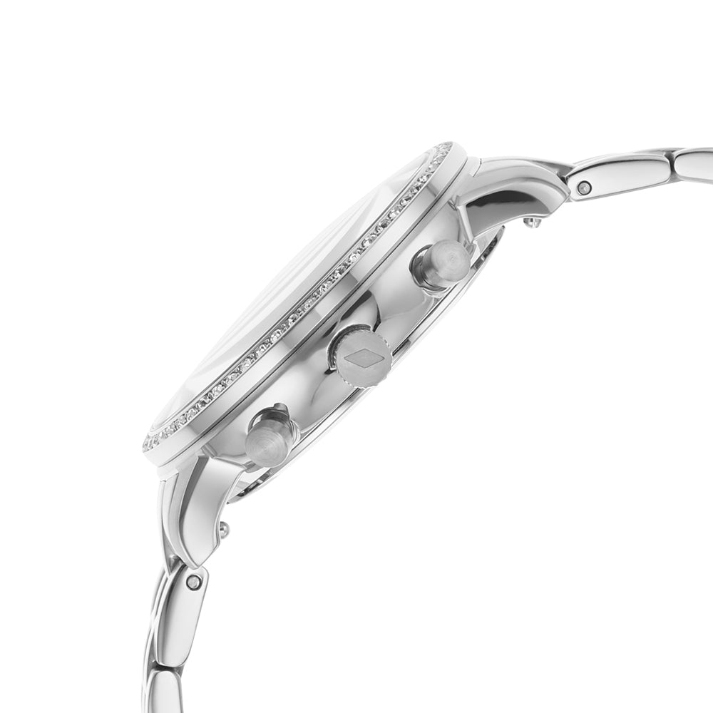  Shop Authentic Fossil Neutra Chronograph Silver Dial Silver Steel Strap Watch for Women - ES5217 - Luxxuri