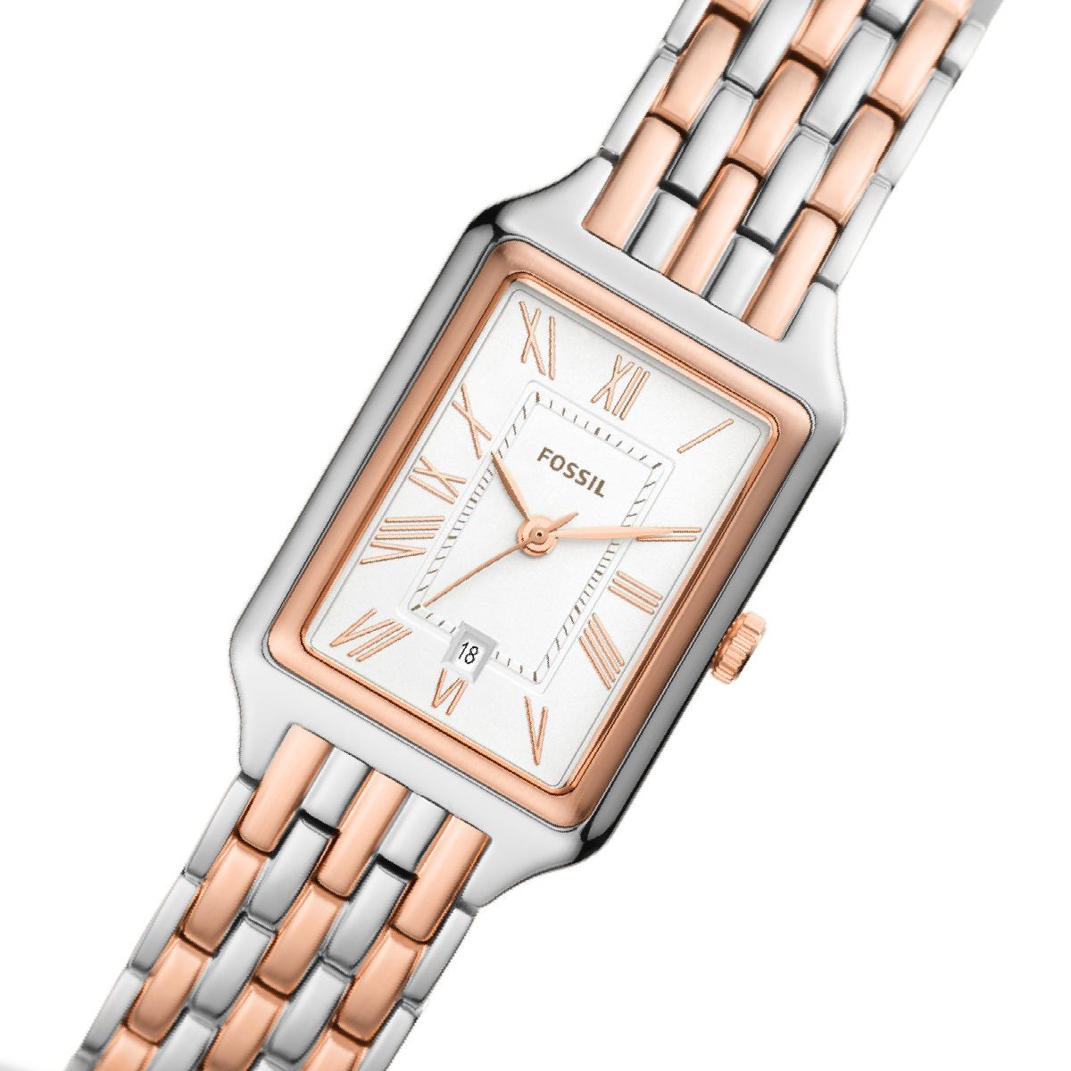 Shop Authentic Fossil Raquel Three Hand White Dial Two Tone Steel Strap Watch For Women - ES5222 - Luxxuri