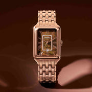  Shop Authentic Fossil Raquel Three Hand Date Brown Dial Rose Gold Steel Strap Watch For Women - ES5323 - Luxxuri
