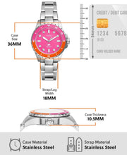  Shop Authentic Fossil Blue Dive Analog Pink Dial Silver Steel Strap Watch For Women - ES5351 - Luxxuri