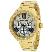  Shop Authentic Michael Kors Wren Chronograph Crystal Pave Gold Dial Gold Steel Strap Watch for Women - MK6095 - Luxxuri