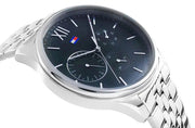  Shop Authentic Tommy Hilfiger Damon Chronograph Blue Dial Silver Steel Strap Watch for Men - 1791416 - Luxxuri
