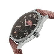  Shop Authentic Gucci G-Timeless Moonphase Black Dial Pink Leather Strap Watch For Women - YA1264046 - Luxxuri