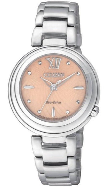  Shop Authentic Citizen Eco Drive Mother of Pearl Dial Silver Steel Strap Watch For Women - EM0331-52W - Luxxuri
