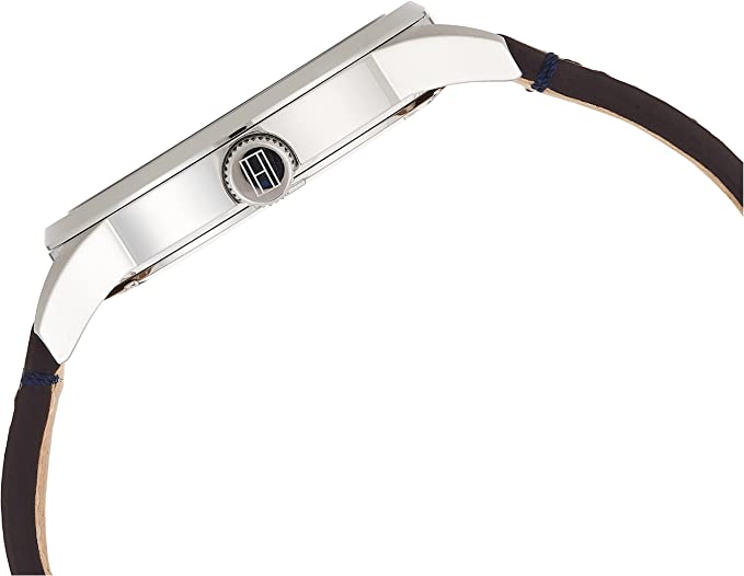  Shop Authentic Tommy Hilfiger Austin Grey Dial Brown Leather Strap Watch for Men - 1791637 - Luxxuri
