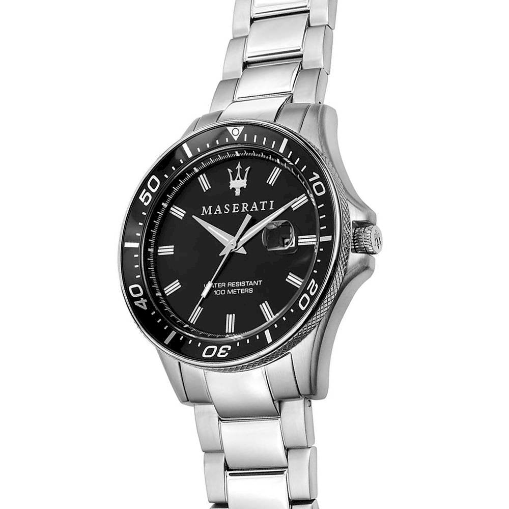 Shop Authentic Maserati SFIDA Quartz Black Dial Stainless Steel Watch For Men - R8853140002 - Luxxuri
