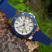  Shop Authentic Guess Overdrive White Dial Blue Rubber Strap Watch for Women - W0149L5 - Luxxuri