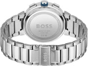  Shop Authentic Hugo Boss One Chronograph Blue Dial Silver Steel Strap Watch For Men - 1513999 - Luxxuri