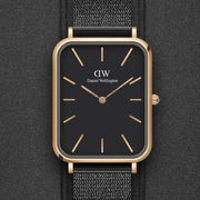  Shop Authentic Daniel Wellington Quadro Pressed Ashfield Black Dial Black Mesh Strap Watch for Women - DW00100467 - Luxxuri