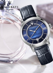  Shop Authentic Maserati Epoca Blue Dial Blue Leather Strap Watch For Women - R8851118502 - Luxxuri