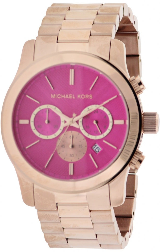  Shop Authentic Michael Kors Runway Pink Dial Rose Gold Steel Strap Watch for Women - MK5931 - Luxxuri