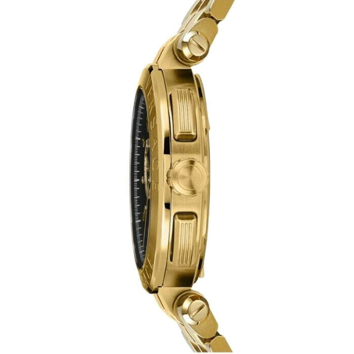  Shop Authentic Versace Aion Chronograph Black Dial Gold Steel Strap Watch For Men - VE1D01721 - Luxxuri