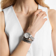  Shop Authentic Michael Kors Runway Chronograph Analog Silver Dial Silver Steel Strap Watch for Women - MK7454 - Luxxuri