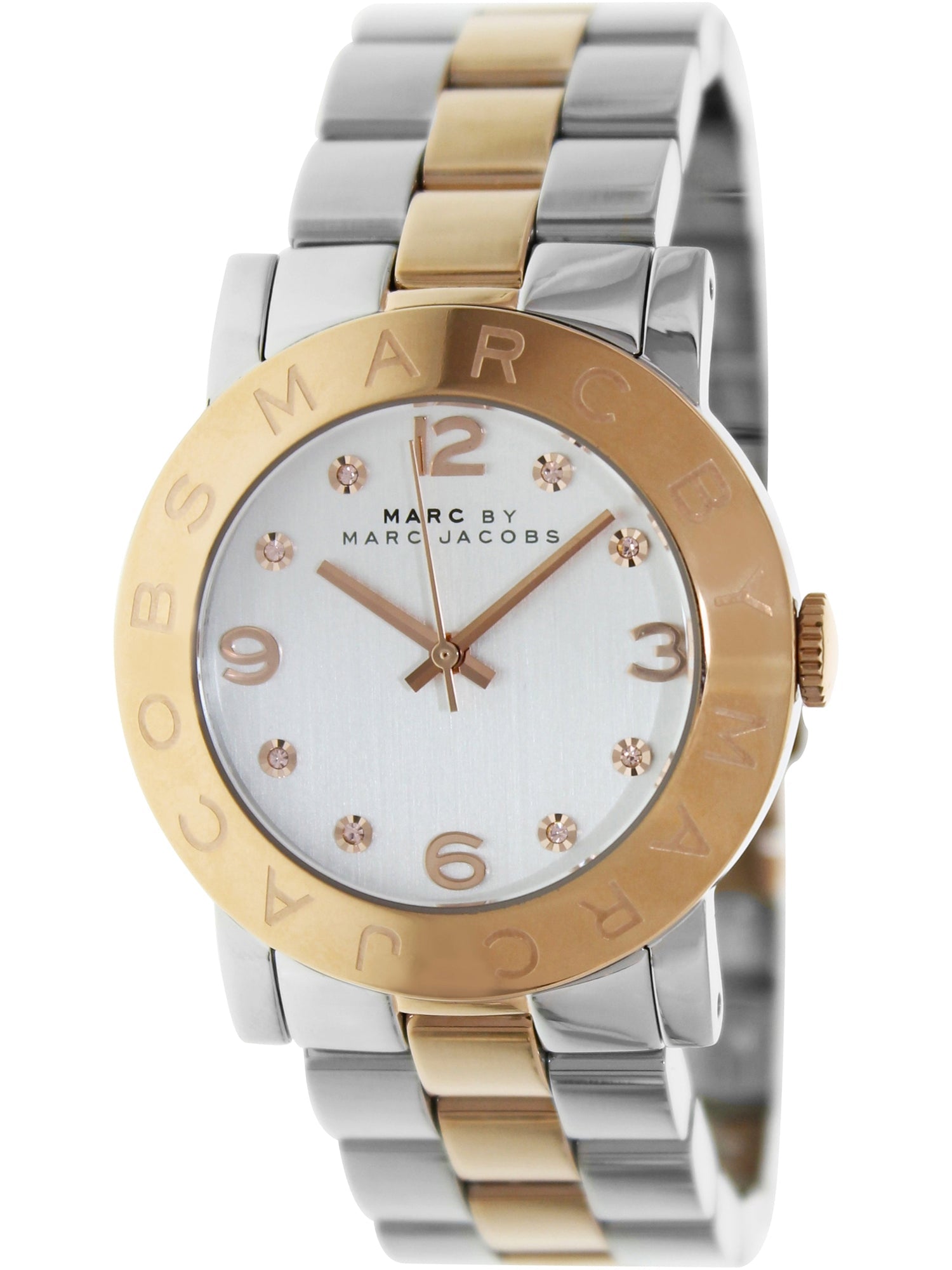  Shop Authentic Marc Jacobs Amy Silver Dial Two Tone Steel Strap Watch for Women - MBM3194 - Luxxuri