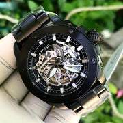  Shop Authentic Fossil Modern Machine Automatic Silver Dial Black Steel Strap Watch for Men - ME3080 - Luxxuri