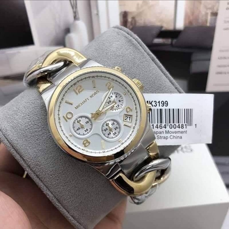  Shop Authentic Michael Kors Runway White Dial Two Tone Steel Strap Watch for Women - MK3199 - Luxxuri