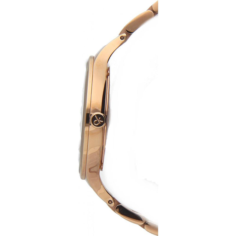  Shop Authentic Calvin Klein Graphic Silver Dial Rose Gold Steel Strap Watch for Women - K7E23646 - Luxxuri
