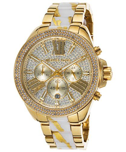  Shop Authentic Michael Kors Wren Diamonds Gold Dial Two Tone Steel Strap Watch for Women - MK6157 - Luxxuri